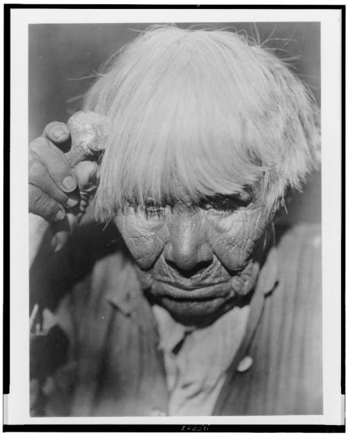 Old woman in mourning